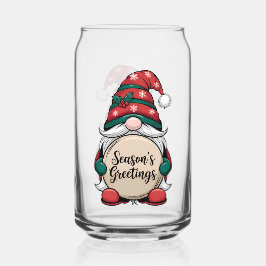 Vaso Con Forma De Lata Saludos de la temporada de navidades Gnome
