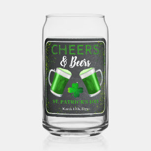 Vaso Con Forma De Lata Saludos y cervezas St. Patrick's Day Fiesta