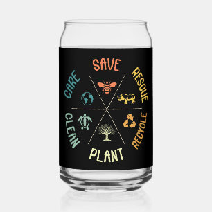 Vaso Con Forma De Lata Salvar Abejas Rescatar Animales Reciclar Plástico 