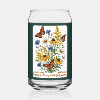 Vaso Con Forma De Lata Salvar las mariposas monarca