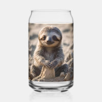 Sandy Shores : Baby Sloth Building Sand Castles,