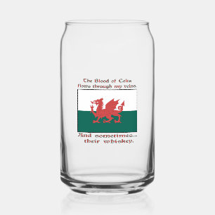 Vaso Con Forma De Lata Sangre galesa de celtas fluye venas a veces Whiske