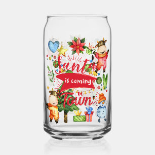 Vaso Con Forma De Lata Santa Viene A La Ciudad - Fiesta De Vacaciones De 