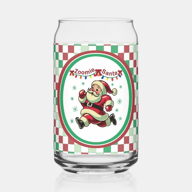 Vaso Con Forma De Lata Santa Zoomie Navidad (Anverso)