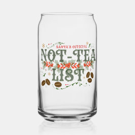 Vaso Con Forma De Lata Santa's Official Not-Tea List Frosted Christmas