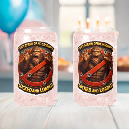 Vaso Con Forma De Lata Sasquatch cargado y listo puede vidrio de bebida