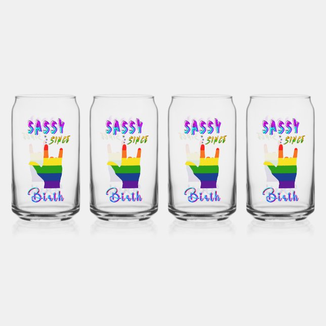 Vaso Con Forma De Lata Sassy desde el nacimiento (Anverso)