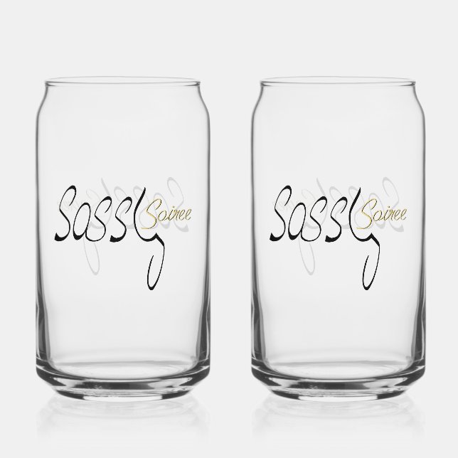 Vaso Con Forma De Lata Sassy Soiree Glass (Anverso)