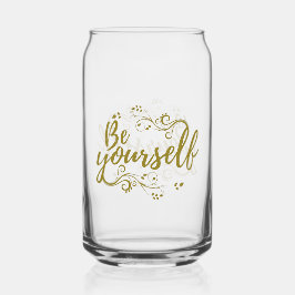Vaso Con Forma De Lata Sé Tú Mismo Puede Vidrio