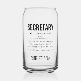 Vaso Con Forma De Lata Secretaria Personalizada Divertida