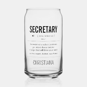 Vaso Con Forma De Lata Secretaria Personalizada Divertida