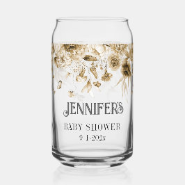 Vaso Con Forma De Lata Sepia Boho, Floral Drop Special Mom-to-be