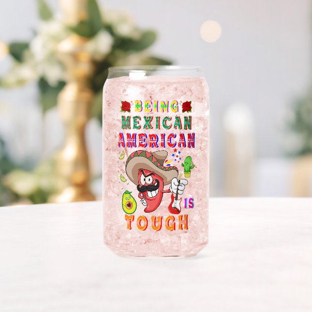 Vaso Con Forma De Lata Ser mexicano-estadounidense es difícil (Insitu (Boda))