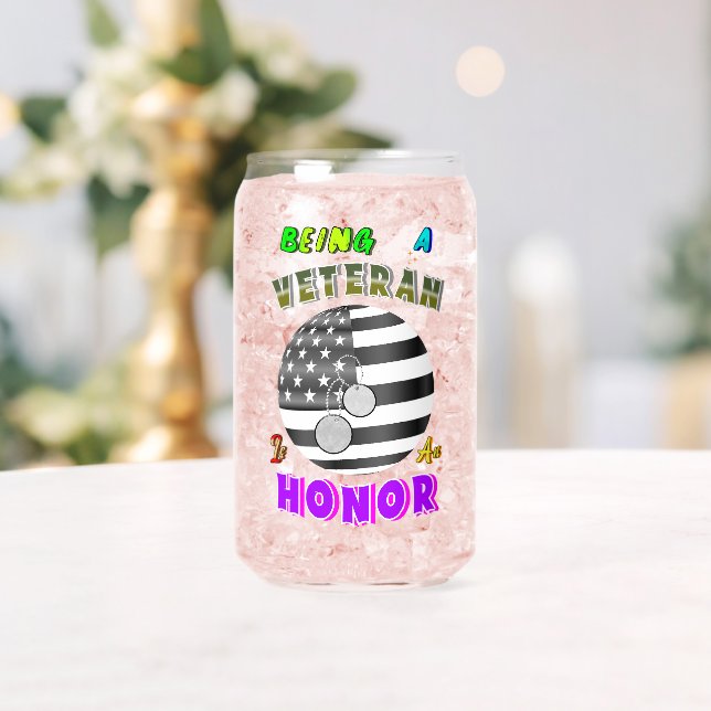 Vaso Con Forma De Lata Ser un veterano es un honor (Insitu (Boda))