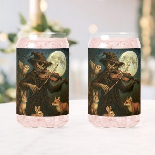 Vaso Con Forma De Lata Serenata del Espantapájaros bajo la Luna Llena