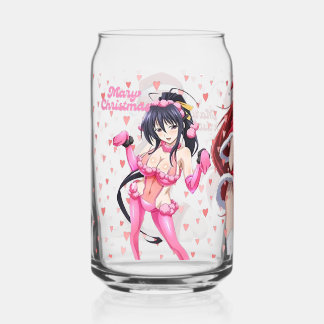 Vaso Con Forma De Lata Sexy Santa Marry Cristmas Pink Heart Anime Diva
