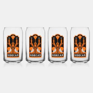 Vaso Con Forma De Lata Sidecar Cocktail Art Deco