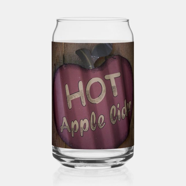 Vaso Con Forma De Lata Sidra de Manzana Caliente Rústica (Anverso)
