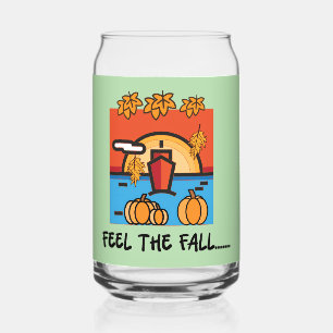 Vaso Con Forma De Lata Siente el diseño colorido de la temporada otoño