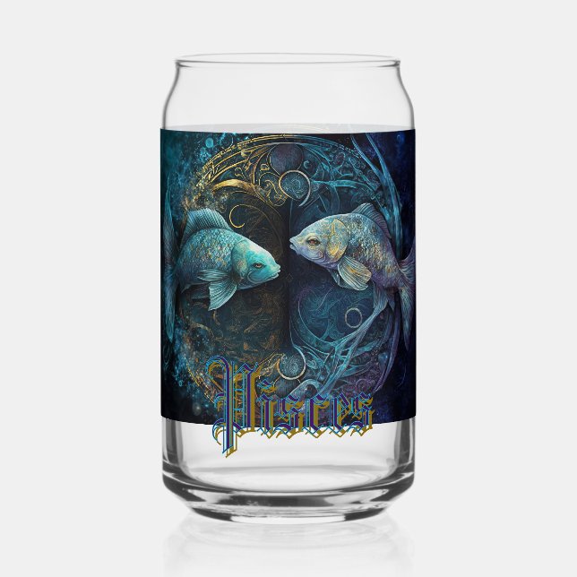 Vaso Con Forma De Lata Signo zodiacal de Piscis (Anverso)