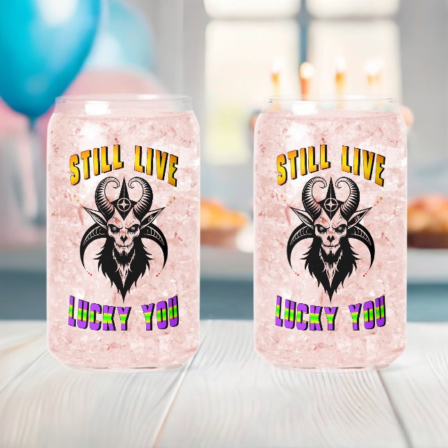 Vaso Con Forma De Lata Sigue viviendo con suerte (Insitu (Baby Shower))