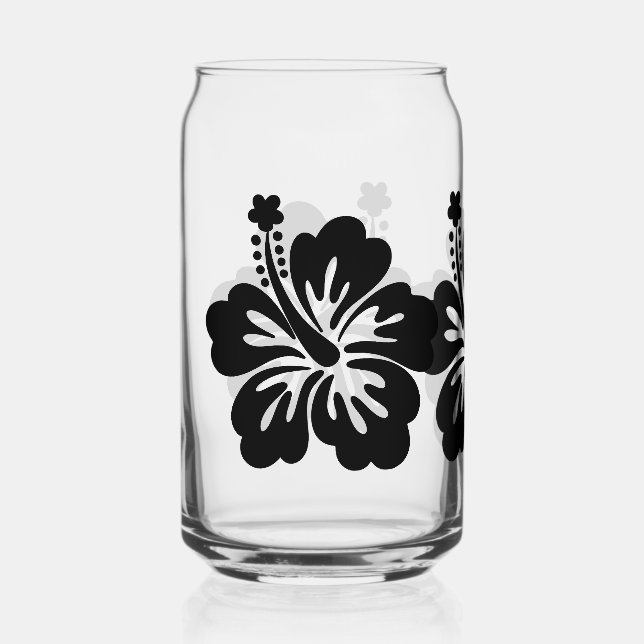 Vaso Con Forma De Lata Silhouette hibiscus (Anverso)