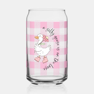 Vaso Con Forma De Lata Silly Goose Pink Gingham