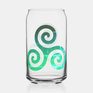 Vaso Con Forma De Lata Símbolo celta de la época de Emerald Triskele