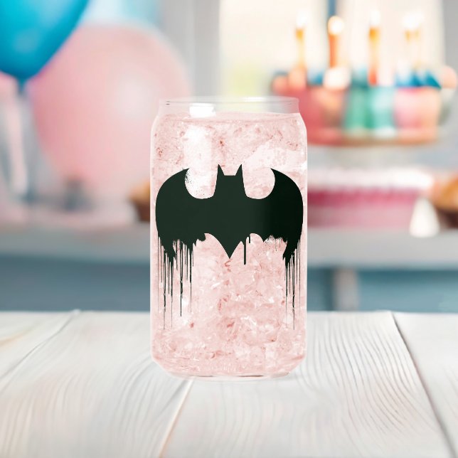 Vaso Con Forma De Lata Símbolo de Batman | Logo de Spraypaint (Insitu (Baby Shower))