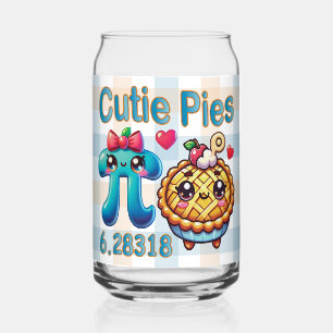 Vaso Con Forma De Lata Símbolo divertido "Cutie Pies" Cute Pi y Pie Pun