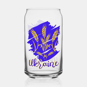 Vaso Con Forma De Lata Símbolo nacional ucraniano tryzub hecho de oído de