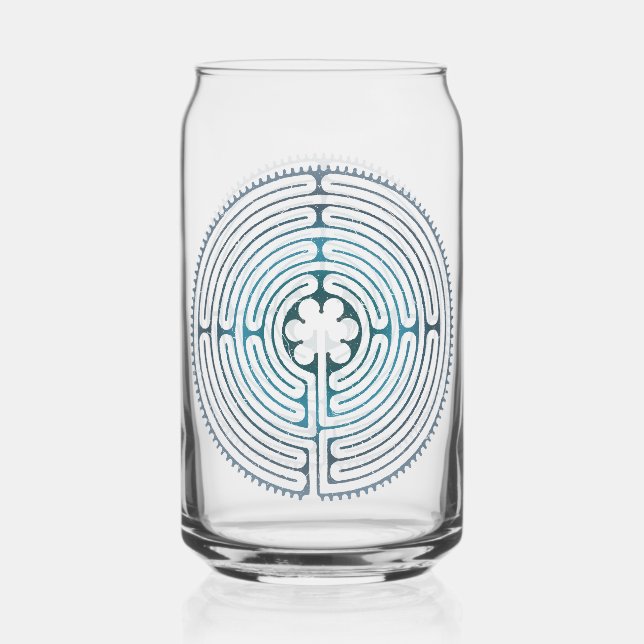 Vaso Con Forma De Lata Símbolo sagrado de geometría - Laberinto de Chartr (Anverso)