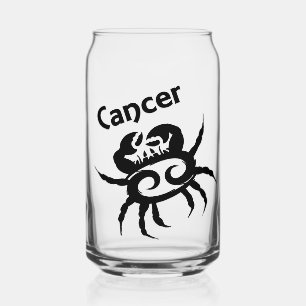 Vaso Con Forma De Lata Símbolo zodiaco y Rótulo del cáncer