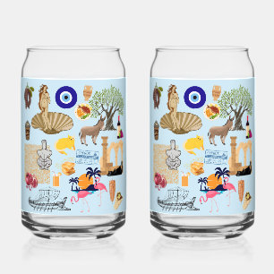 Vaso Con Forma De Lata Símbolos de Chipre Amantes de Viajes