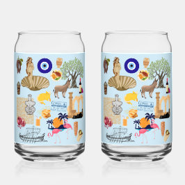 Vaso Con Forma De Lata Símbolos de Chipre para los amantes de los viajes