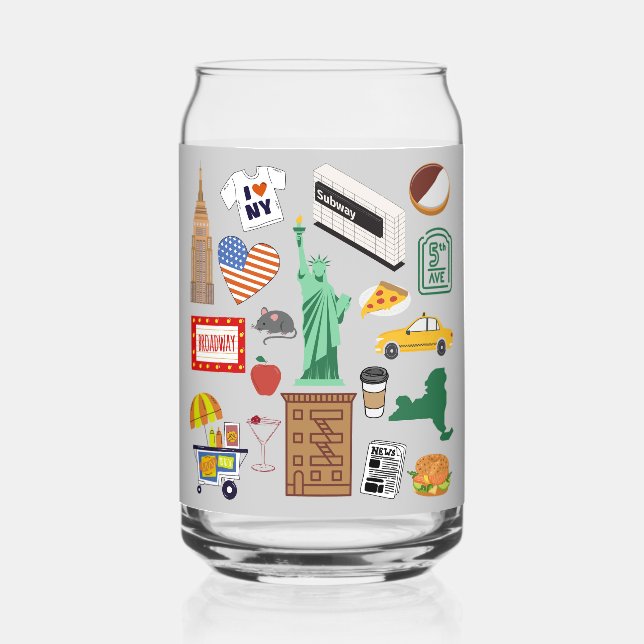Vaso Con Forma De Lata Símbolos de la ciudad de Nueva York (Anverso)