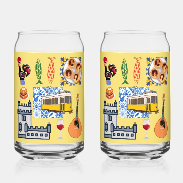 Vaso Con Forma De Lata Símbolos de Lisboa (Anverso)