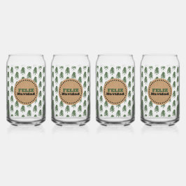 Vaso Con Forma De Lata Simple Feliz Navidad