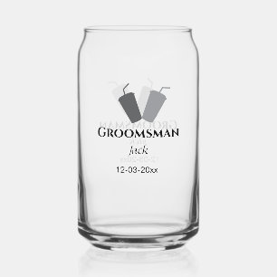 Vaso Con Forma De Lata SIMPLE MINIMAL añada tu nombre personalizado groom