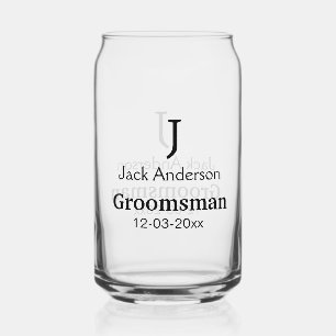 Vaso Con Forma De Lata SIMPLE MINIMAL añada tu nombre personalizado groom
