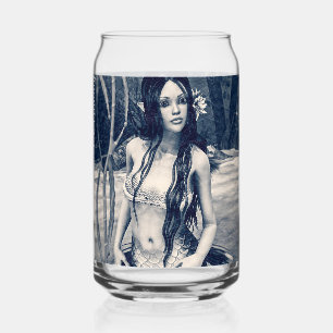 Vaso Con Forma De Lata Sirena Vintage Arte de Fantasía de Foto Antigua