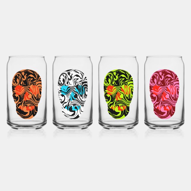 Vaso Con Forma De Lata Skulls (Anverso)