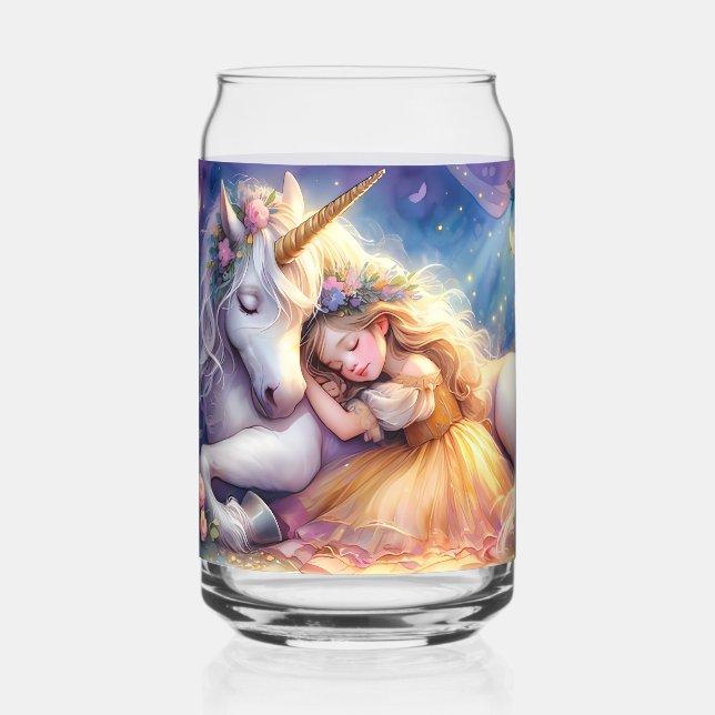 Vaso Con Forma De Lata Sleeping Girl Unicorn Dreamscape (Anverso)
