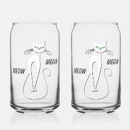 Vaso Con Forma De Lata Slinky Black Cat Meow Meow Personalizado Textos Oj