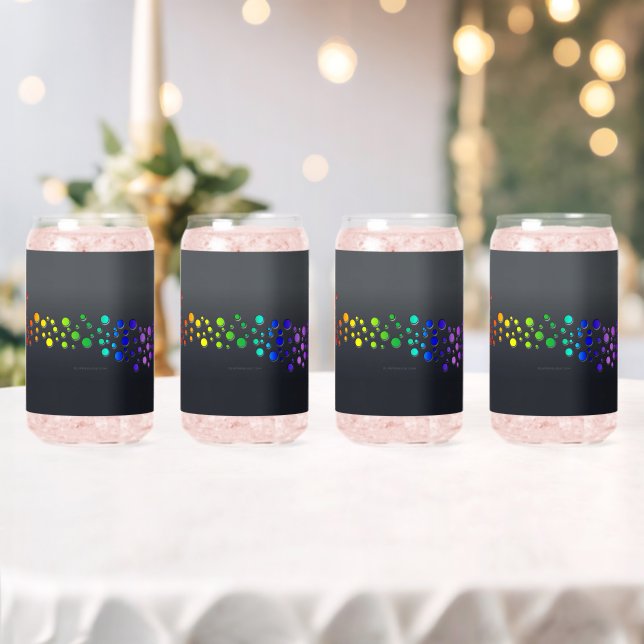 Vaso Con Forma De Lata SlipperyJoe amor burbujas rojo naranja verde amari (Insitu (Boda))