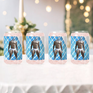 Vaso Con Forma De Lata SlipperyJoe hombre muscular seis empates abs macho