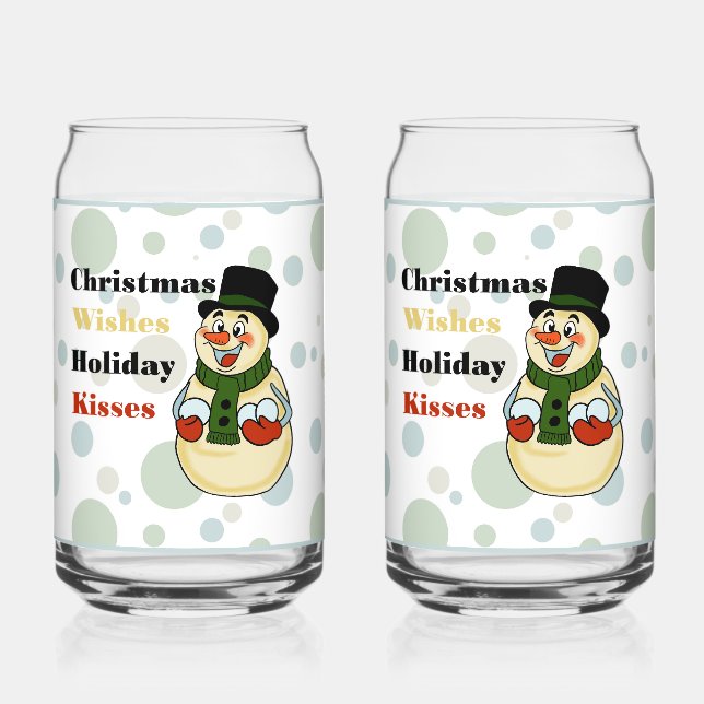 Vaso Con Forma De Lata Snowman Soda Glass (Anverso)