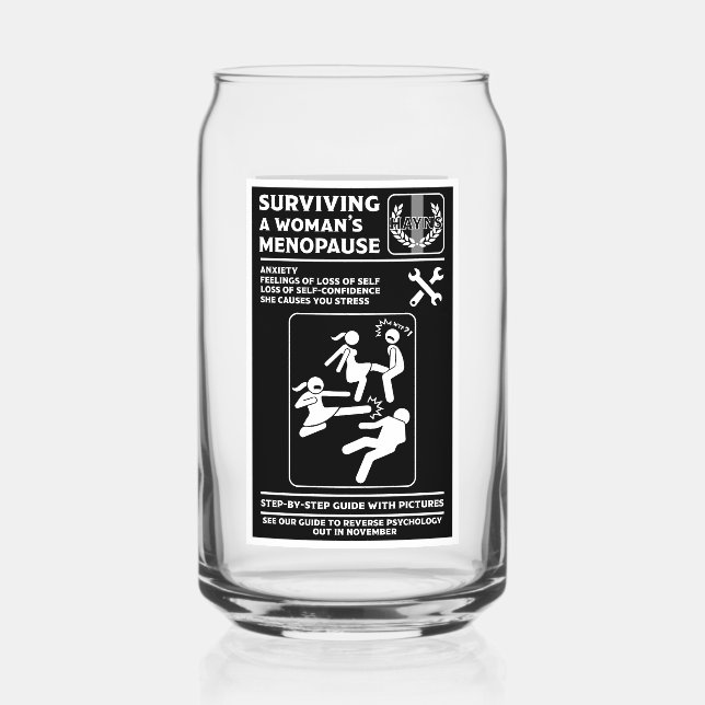 Vaso Con Forma De Lata Sobrevivir A La Menopausia (Anverso)