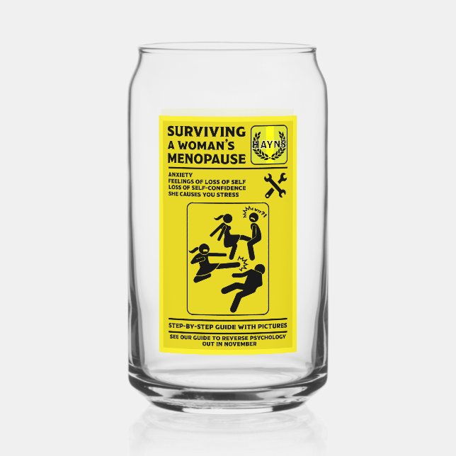 Vaso Con Forma De Lata Sobrevivir A La Menopausia (Anverso)