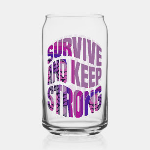 Vaso Con Forma De Lata Sobrevivir Y Mantener Fuerte - Palabras Motivacion